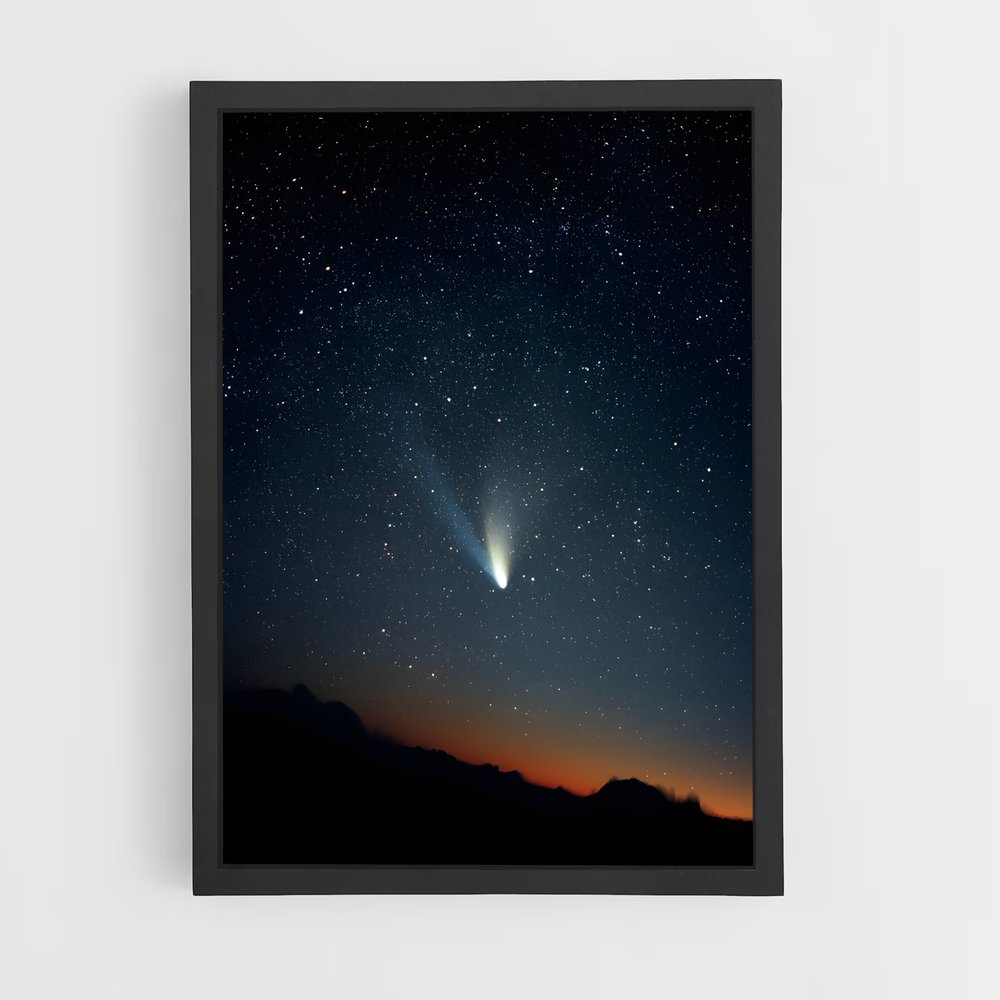 Poster Comète au Crépuscule – affiche Univers (vue 2)